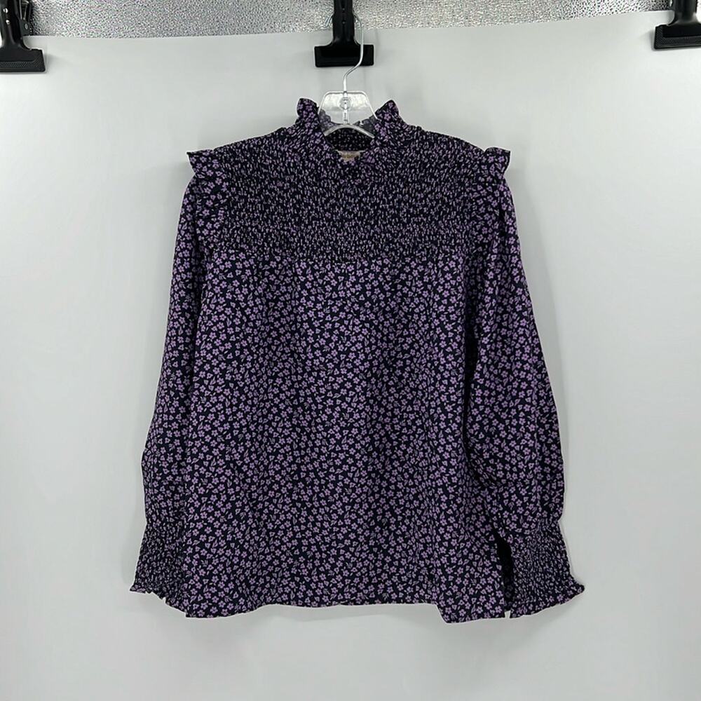Barbour Women's Midhurst Long Sleeve Top - Purple Multi - 6 - New with tags